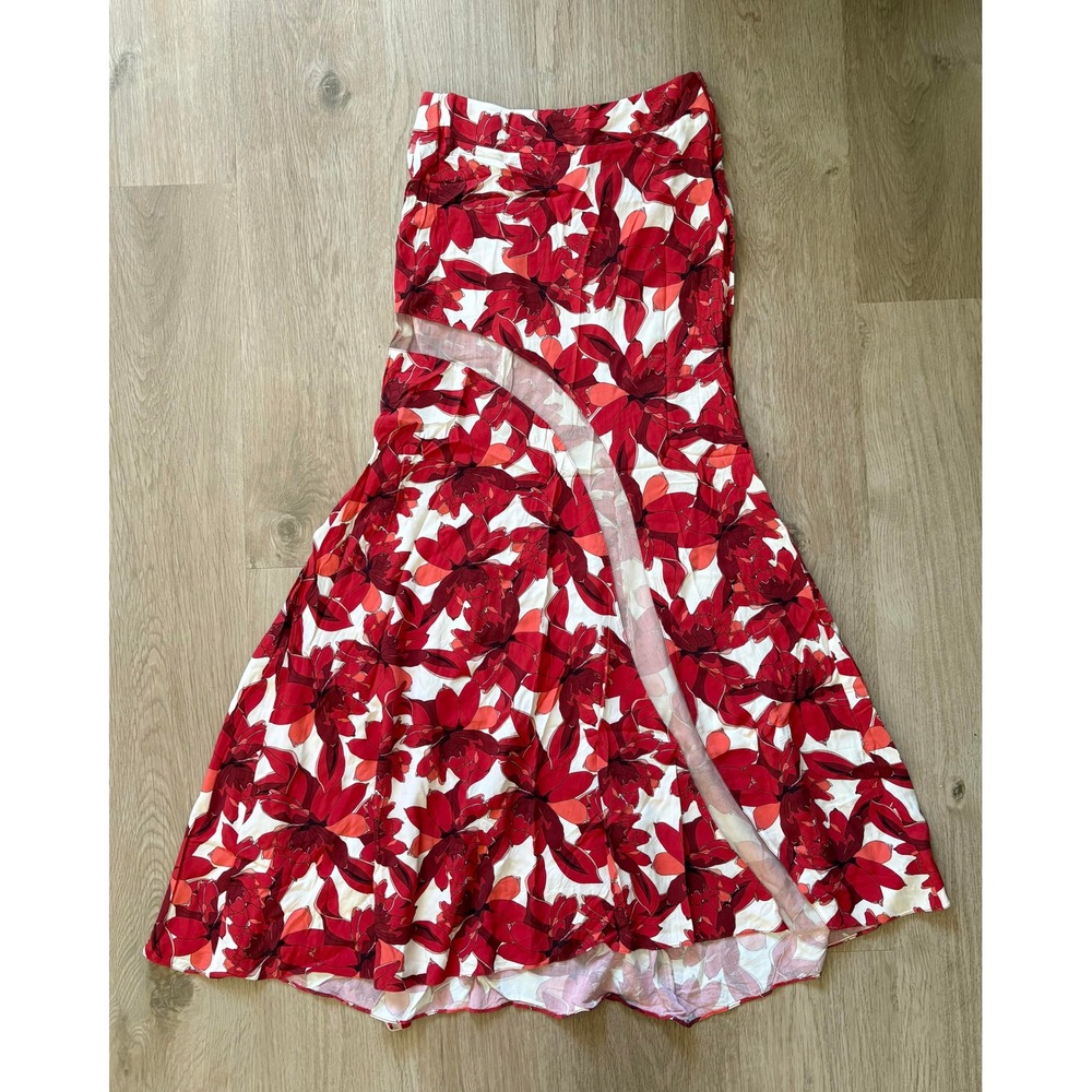 MC Company‎ Brazil  Floral Maxi Mermaid Skirt Girly Feminine Vacation Coastal